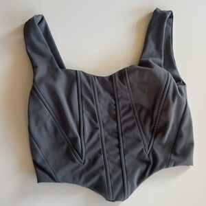 Corset crop top workout top